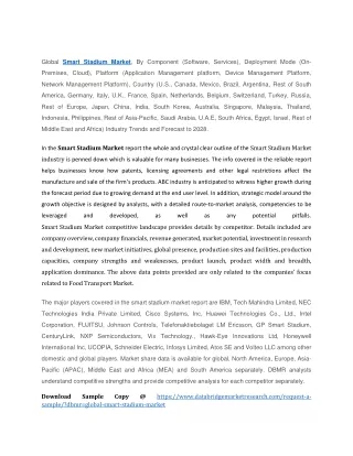global smart stadium market by component software