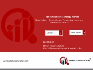 Global Agricultural Biotechnology Market Insights, Trends, Opportunity & Forecast to 2027