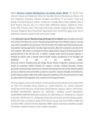 global electronic contract manufacturing