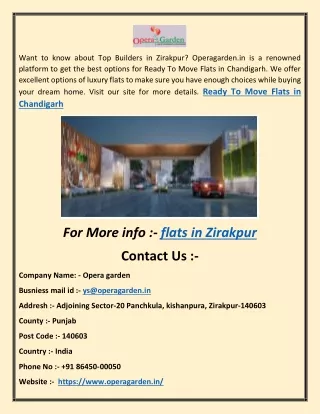 Ready To Move Flats in Panchkula AS