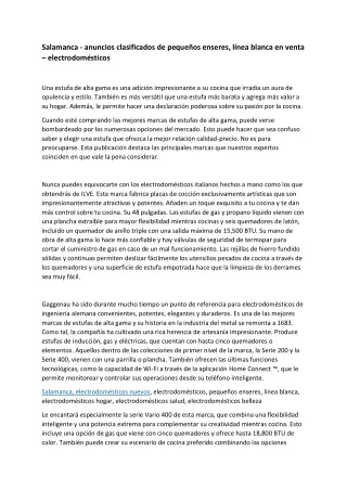 Salamanca - anuncios clasificados de pequeños enseres, línea blanca en venta – electrodomésticos-converted