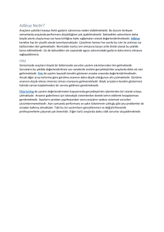 adblue nedir ara lar n yak tlar havaya farkl
