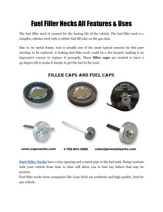fuel filler necks all features uses