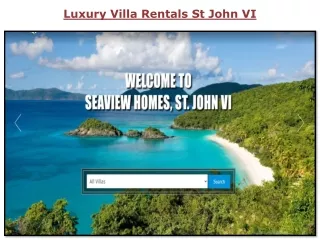 Luxury Villa Rentals St John VI