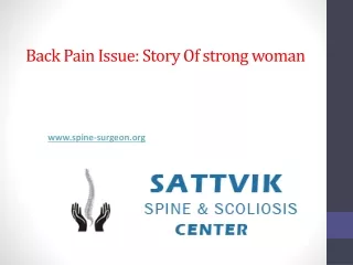 Back Pain Issue Story Of strong woman