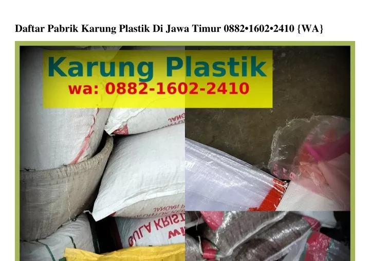 daftar pabrik karung plastik di jawa timur 0882