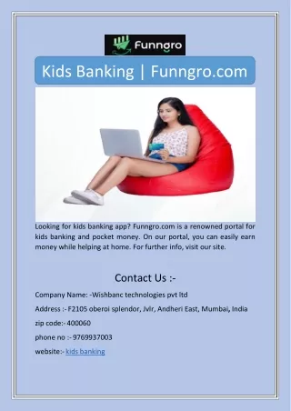 Kids Banking | Funngro.com
