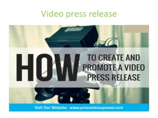 Video Press Release