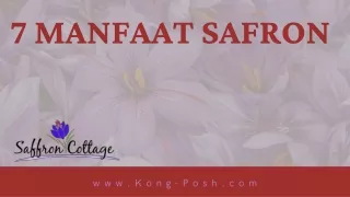 7 manfaat safron