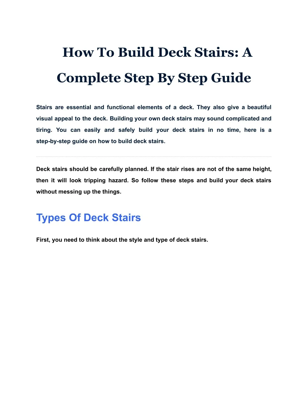PPT - How To Build Deck Stairs A Complete Step By Step Guide PowerPoint ...