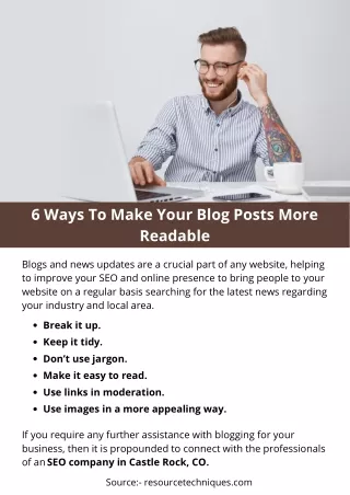 6 Ways To Make Your Blog Posts More Readable