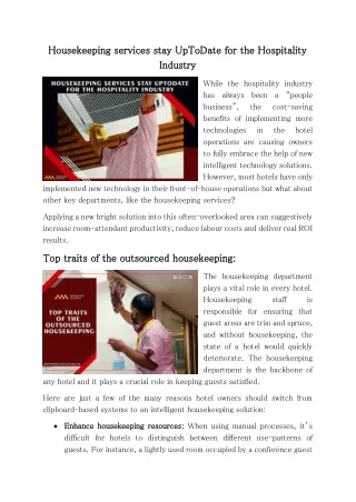 housekeeping services stay uptodate