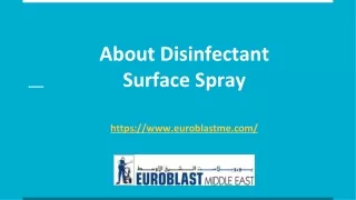 about disinfectant surface spray