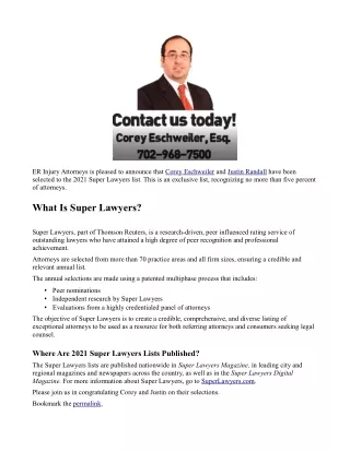 er injury attorneys is pleased to announce that