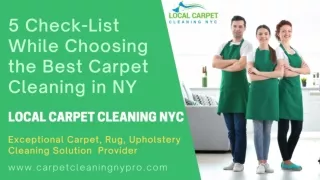 5 Check-list while choosing the Best Carpet Cleaning in NY