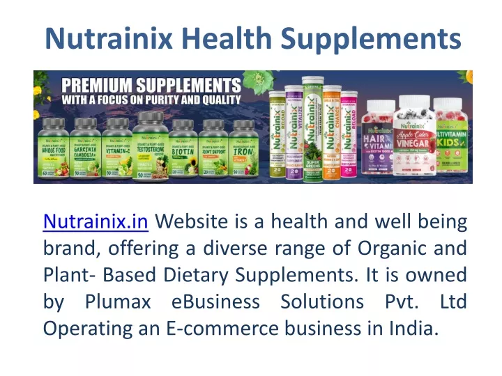 nutrainix health supplements