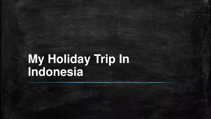 my holiday trip in indonesia