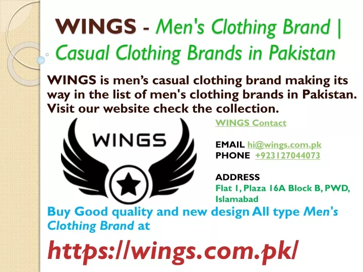 wings men s clothing brand casual clothing brands in pakistan
