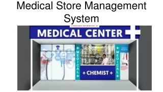 m edical store management system