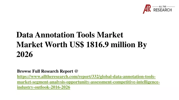 data annotation tools market market worth us 1816