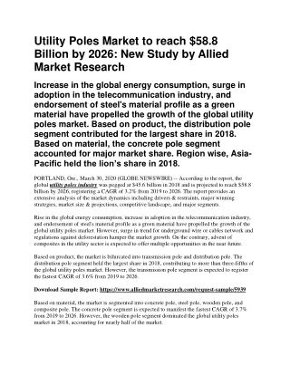 Utility Poles Market