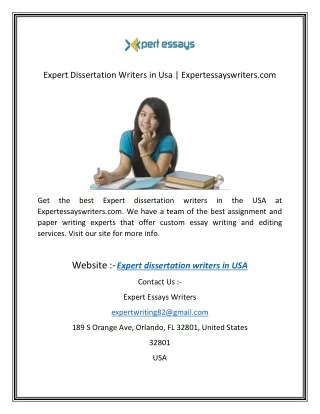 expert dissertation writers