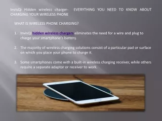 invisQi hidden wireless chargers-EVERYTHING YOU NEED TO KNOW ABOUT CHARGING YOUR WIRELESS PHONE