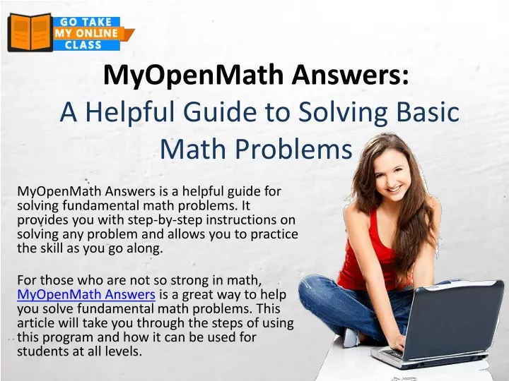 myopenmath answers a helpful guide to solving basic math problems