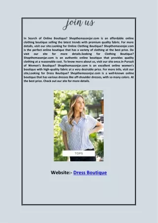 Dress Boutique  Shopthemasonjar.com