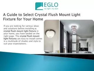 Crystal Flush Mount Light Fixture