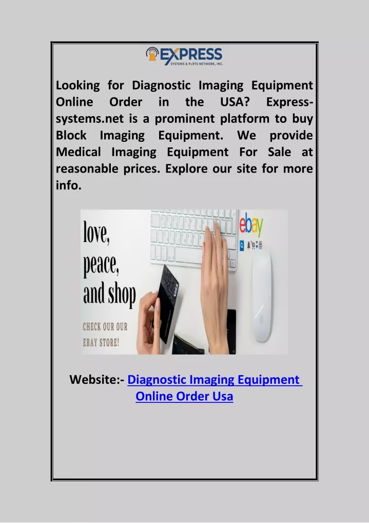 looking for diagnostic imaging equipment online