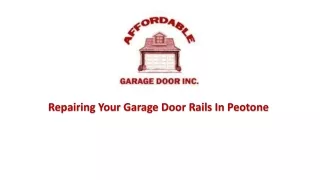 Repairing Your Garage Door Rails in Peotone