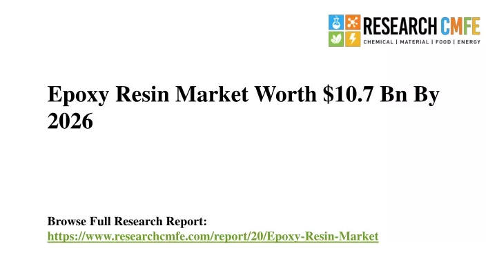 epoxy resin market worth 10 7 bn by 2026
