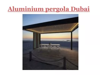 Custom modern aluminium, wood composite and Winsol pergolas and shade sails Duba