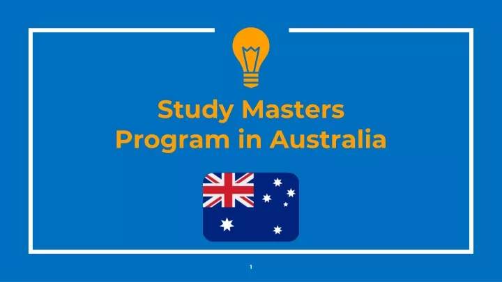 study masters program in australia
