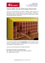 Keep the Mobiles Safe with Durable Range of Small Lockers - slide 1