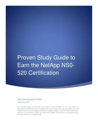 proven study guide to earn the netapp