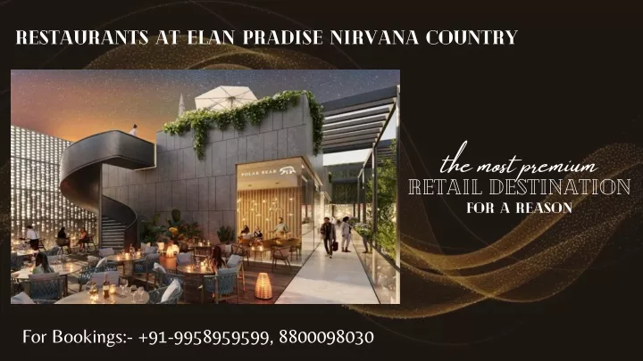 restaurants at elan pradise nirvana country