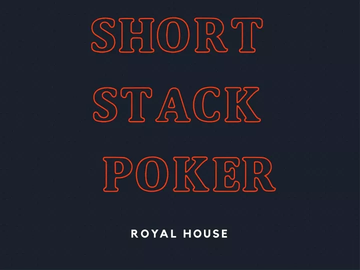 short stack poker