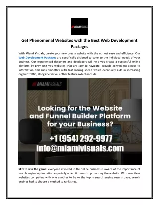 Web Development Packages