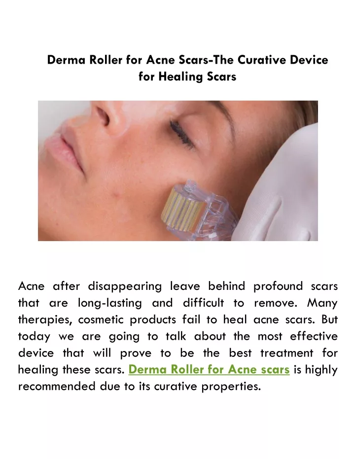 derma roller for acne scars the curative device