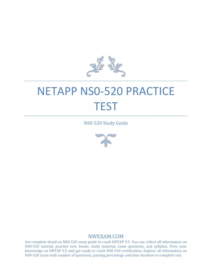 netapp ns0 520 practice test