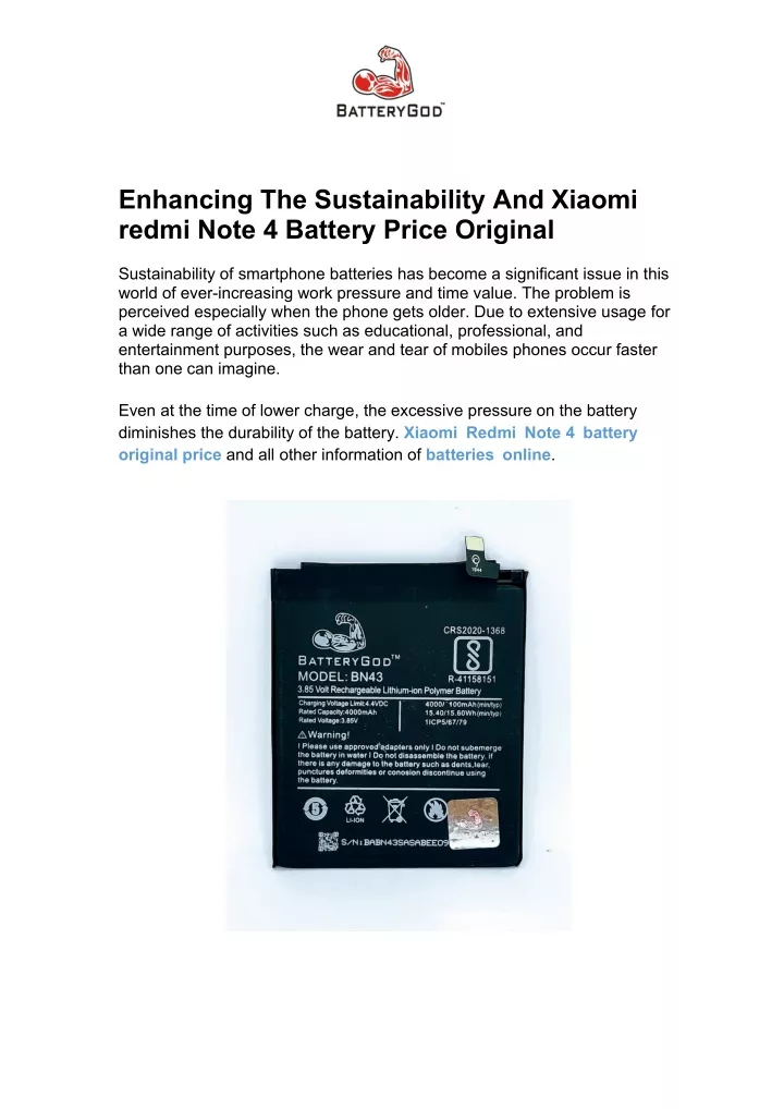 enhancing the sustainability and xiaomi redmi