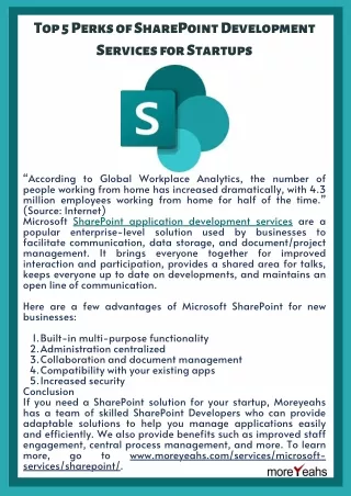 top 5 perks of sharepoint development services