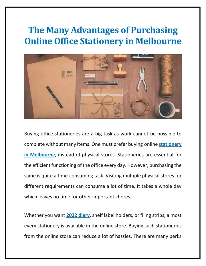 the many advantages of purchasing online office