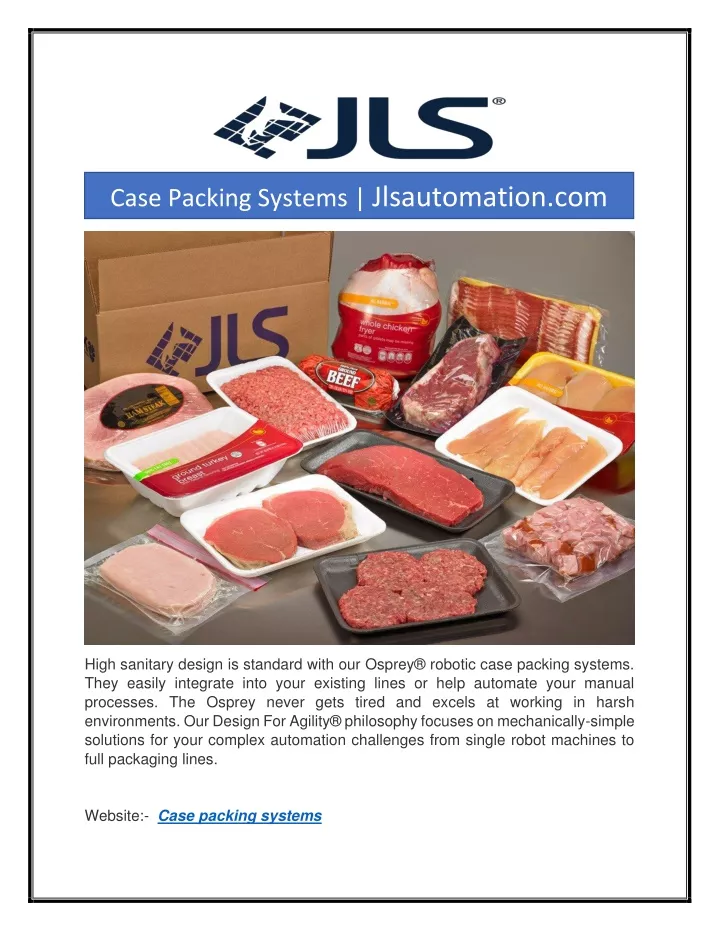 case packing systems jlsautomation com