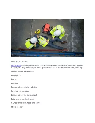 First Aid Certification Course in Dubai