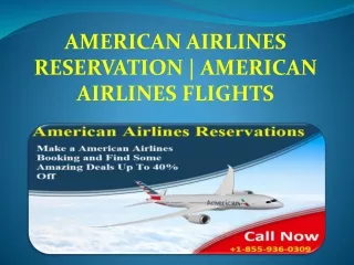 American Airlines Reservations Get upto 40% Off