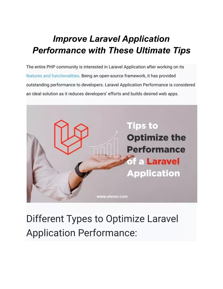 improve laravel application performance with