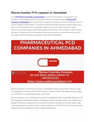 Pharma franchise PCD companies in Ahmedabad-converted